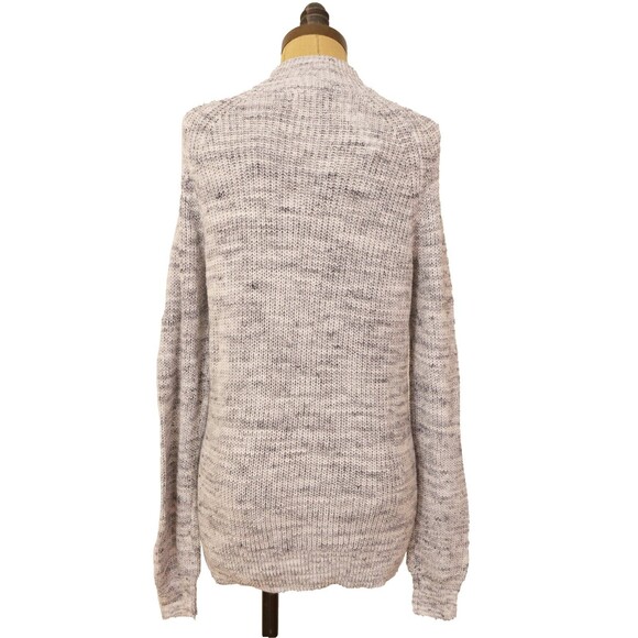 Caslon Space Dye Pullover Sweater Top Size S Mock Neck Ivory Gray NWT B58 - Picture 3 of 5